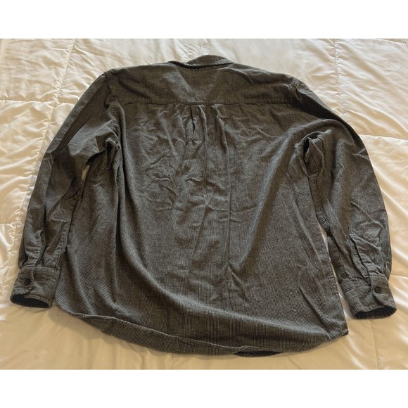 St. John's Bay Men's Gray Black Flannel Classic Fit Button Down Shirt Size XL - Picture 5 of 8